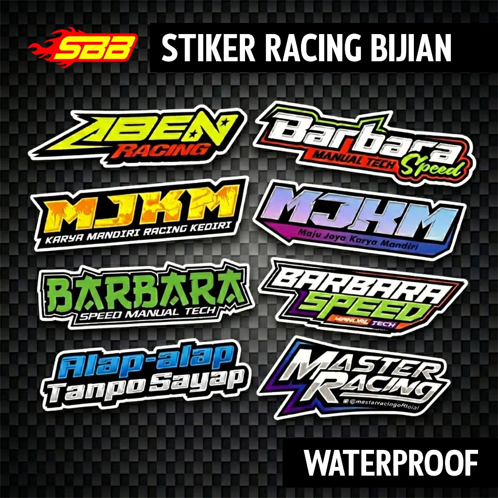 Jual Stiker Motor Racing Bengkel Balap - MJKM Barbara Aben | Shopee ...