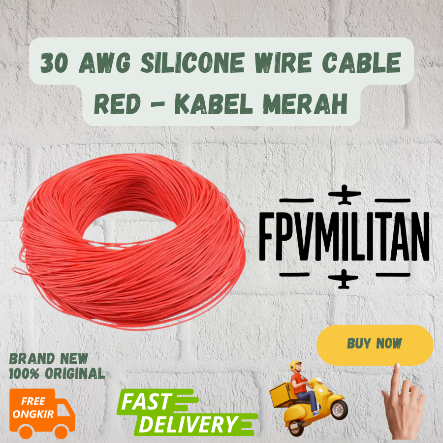 Jual 30 AWG Silicone Wire Cable 100 Cm Red - Kabel Merah | Shopee Indonesia