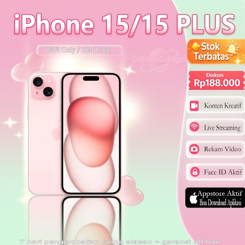 Jual iPhone 15 / 15 Plus SECOND ORIGINAL Inter 128/256/512GB Dynamic ...