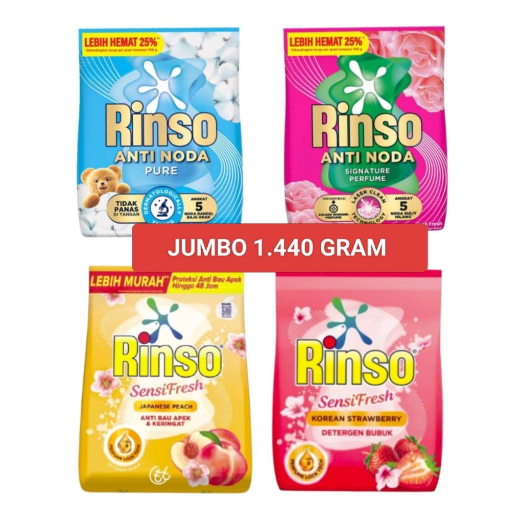 Jual (1,44 kg) Rinso deterjen bubuk jumbo | Shopee Indonesia