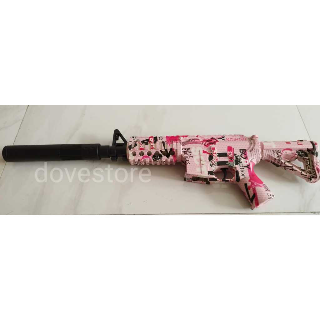 Jual Mainan Pistol Senapan Tembakan Water Gel Blaster Ball Elektrik M4 ...