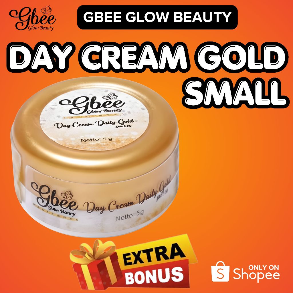 Jual Gbee Glow Beauty Day Cream Gold Small BPOM Original Krim Siang ...