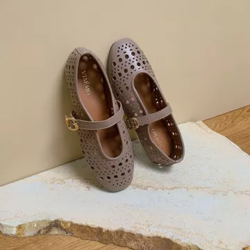 Vimemo Audrey Sepatu Mary Jane Korean Flatshoes Vintage Shoes