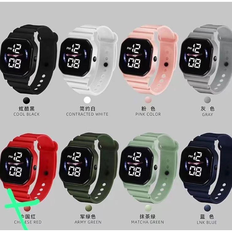 Jual (Terima Cod)Jam Tanga Wanita/Pria Led Warna Warni Karakter Strap ...