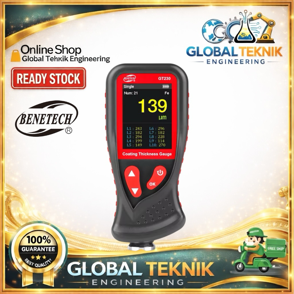 Jual Benetech GT230 Film Coating Thickness Gauge Paint Tester Cat Meter ...