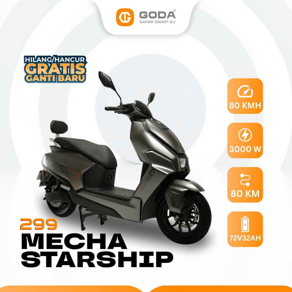 GODA NEW STARSHIP GD 299 - MOTOR LISTRIK 72V32AH 3000 Watt - Super Power, Kecepatan Tinggi