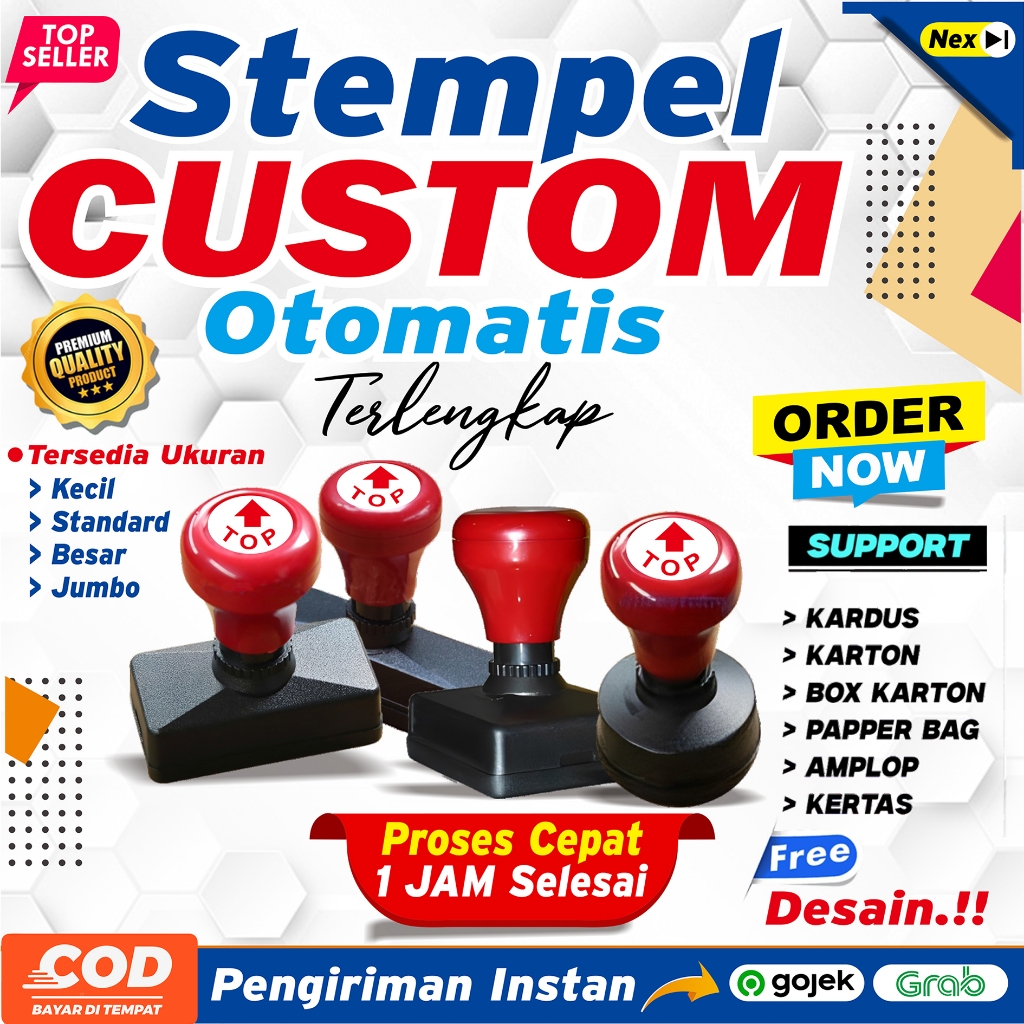 Jual STEMPEL OTOMATIS / STEMPEL CUSTOM / STEMPEL WARNA | Shopee Indonesia