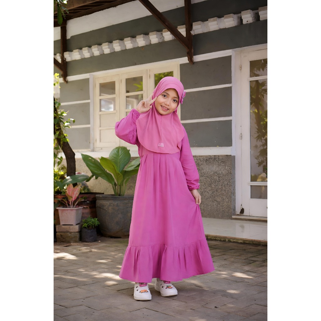Gamis Anak Polos Muslim Anak & Umur 8