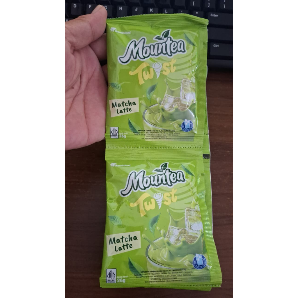 Jual Mountea Twist Matcha Latte (1 Renceng isi 10 Sachet) | Shopee ...