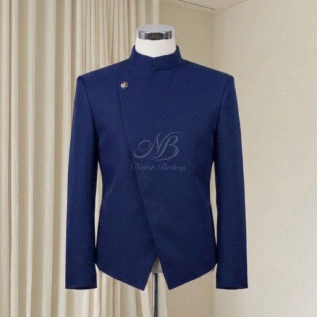 Jual Beskap Sikep Miring Lurus Satu Kancing / Beskap Sikep Navy Miring ...
