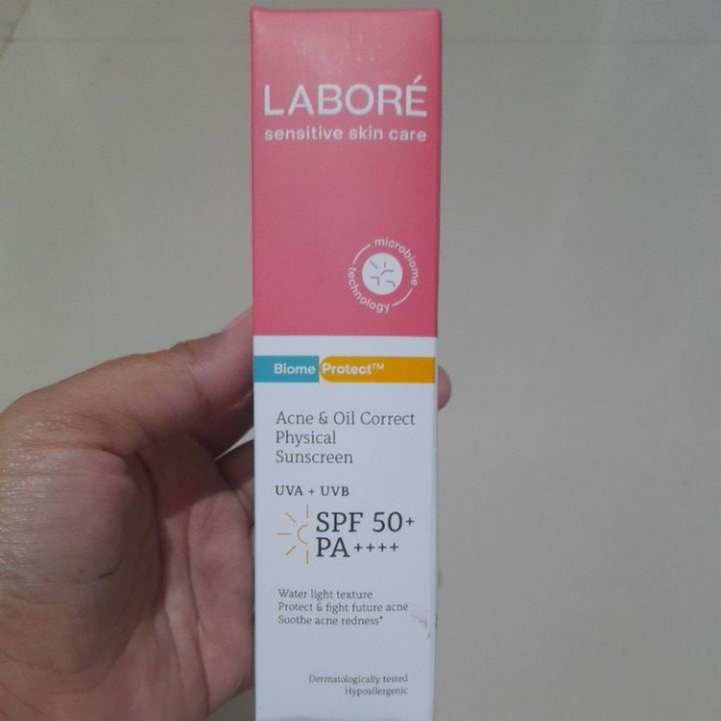 Jual LABORE ACNE & OIL CORRECT PHYSICAL SUNSCREEN UVA + UVB 40 ML SPF ...