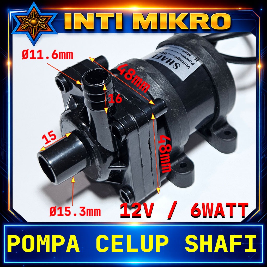 Jual Pompa Pump Celup Air Solar Shafi 10l/m 12V DC 6W 10 Liter/Menit ...