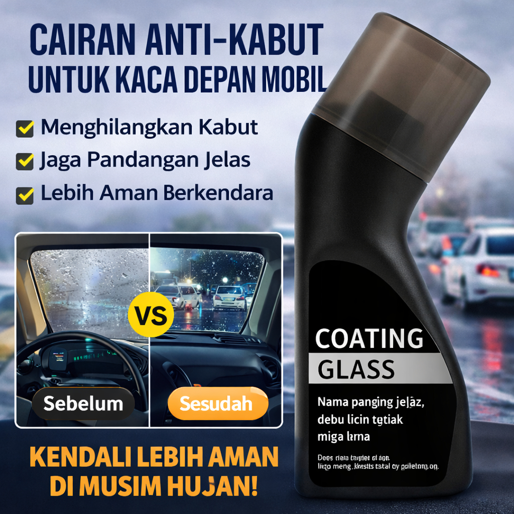 Jual Cairan Pelapis Kaca Mobil - Penghilang Kabut Tahan Lama, Anti ...
