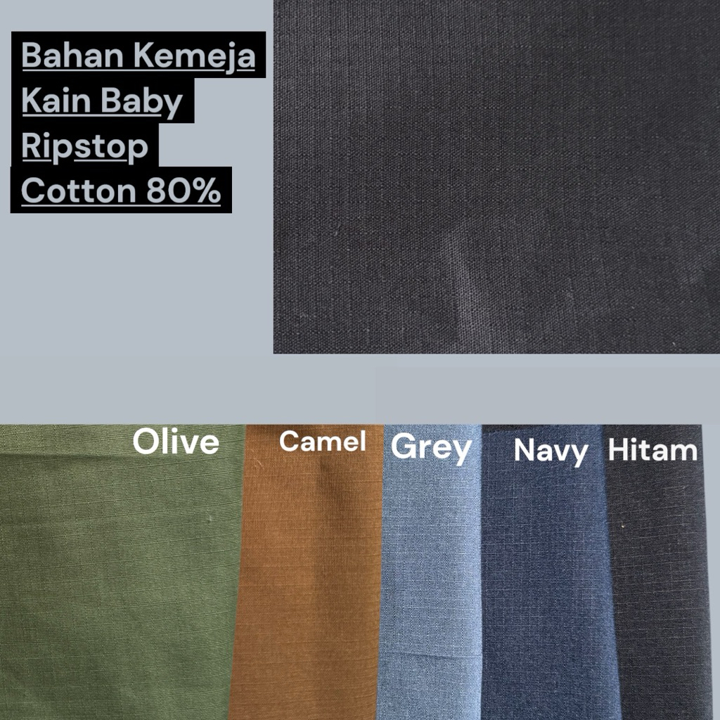 Jual Kain Cotton baby Ribstop KAIN KATUN RIPSTOP RIFSTOK KOTAK KECIL ...