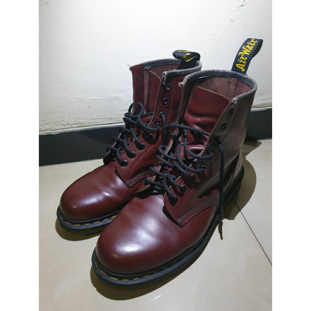 Jual DR MARTENS 1460 CHERRY RED ORIGINAL preloved docmart | Shopee ...