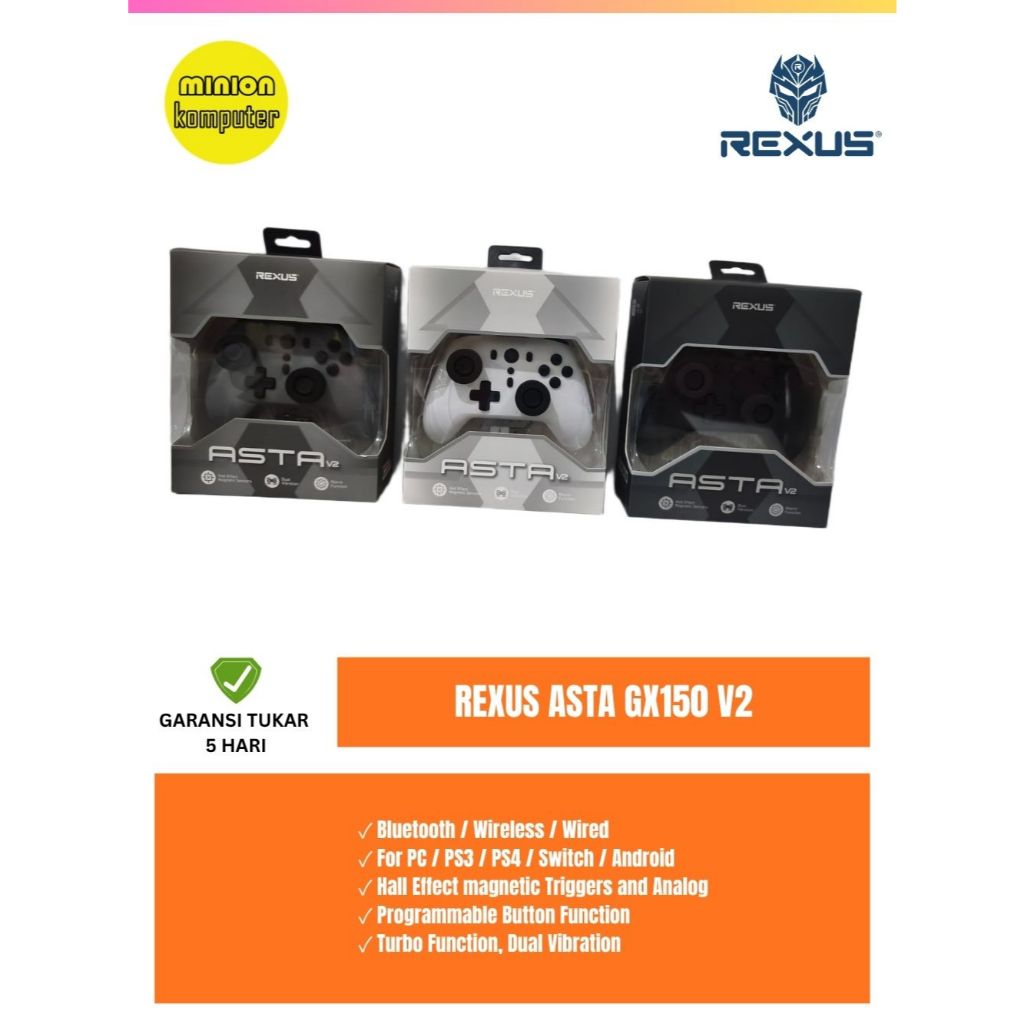 Jual Rexus GX150 Asta V2 Hall Effect Wireless / Bluetooth Triple ...