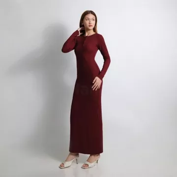 Arisha DRESS KNIT RIB Fashion Arisha Casual Long Dress Wanita