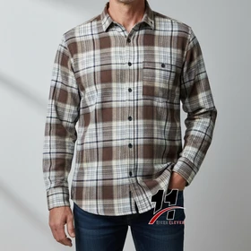 Kemeja Pria Flanel Lengan Panjang Bahan Flanel Halus Motif Jahitan Bagus Nyaman Dipakai