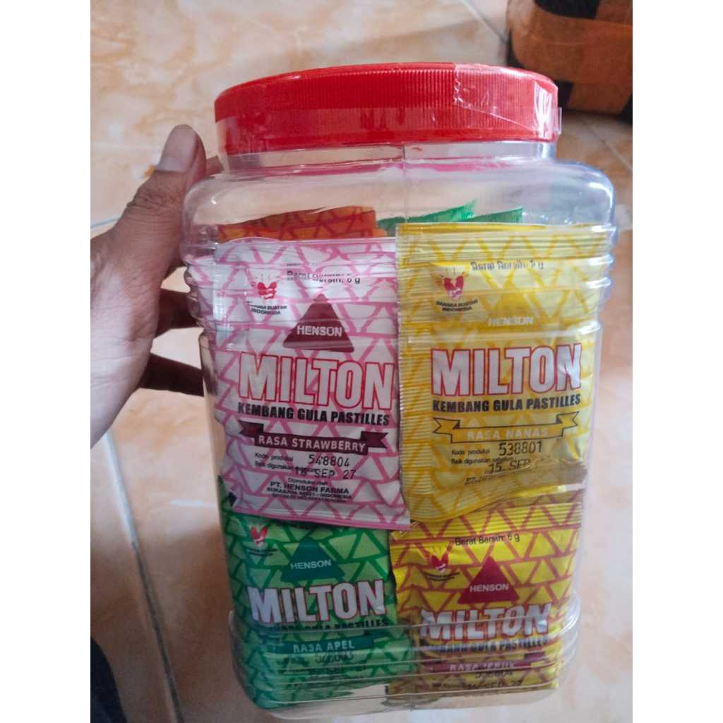 Jual PERMEN MILTON 1 TOPLES 4 RASA ( ISI 60 BUNGKUS) | Shopee Indonesia