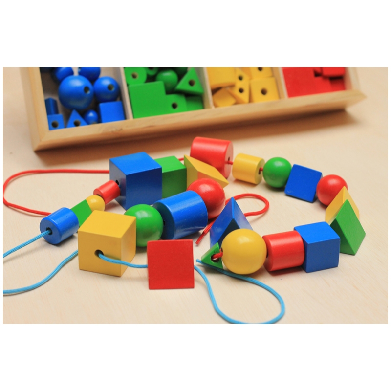 Jual Mainan Edukasi kayu Ronce Geometri edukatif anak Balok Kayu ...