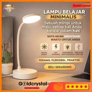 Lampu Belajar Tricolour Lampu Meja LED USB Type C Plug Rechargeable / Listrik Desk Lamp 3 Warna