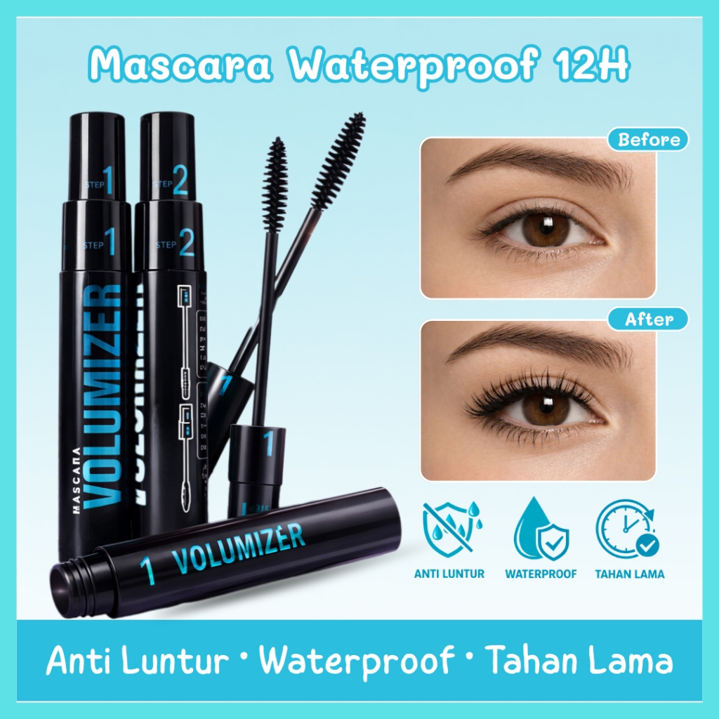 Jual Mascara VOLUMIZER Double Head Super Curling and Waterproof Maskara ...