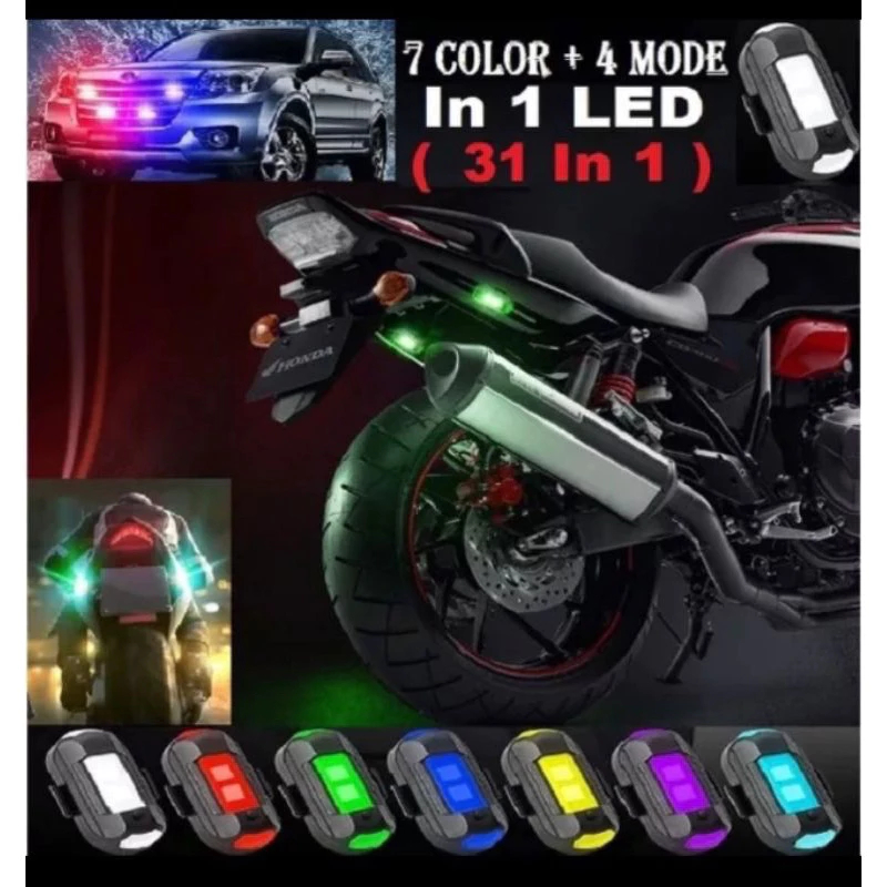 Jual LAMPU LED KEDIP SEPEDA MOTOR MOBIL LAMPU LED USH MODEL PESAWAT ...