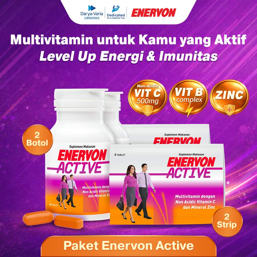 Jual Enervon Paket Ramadan extra Zinc - Enervon Active 2 Botol ...