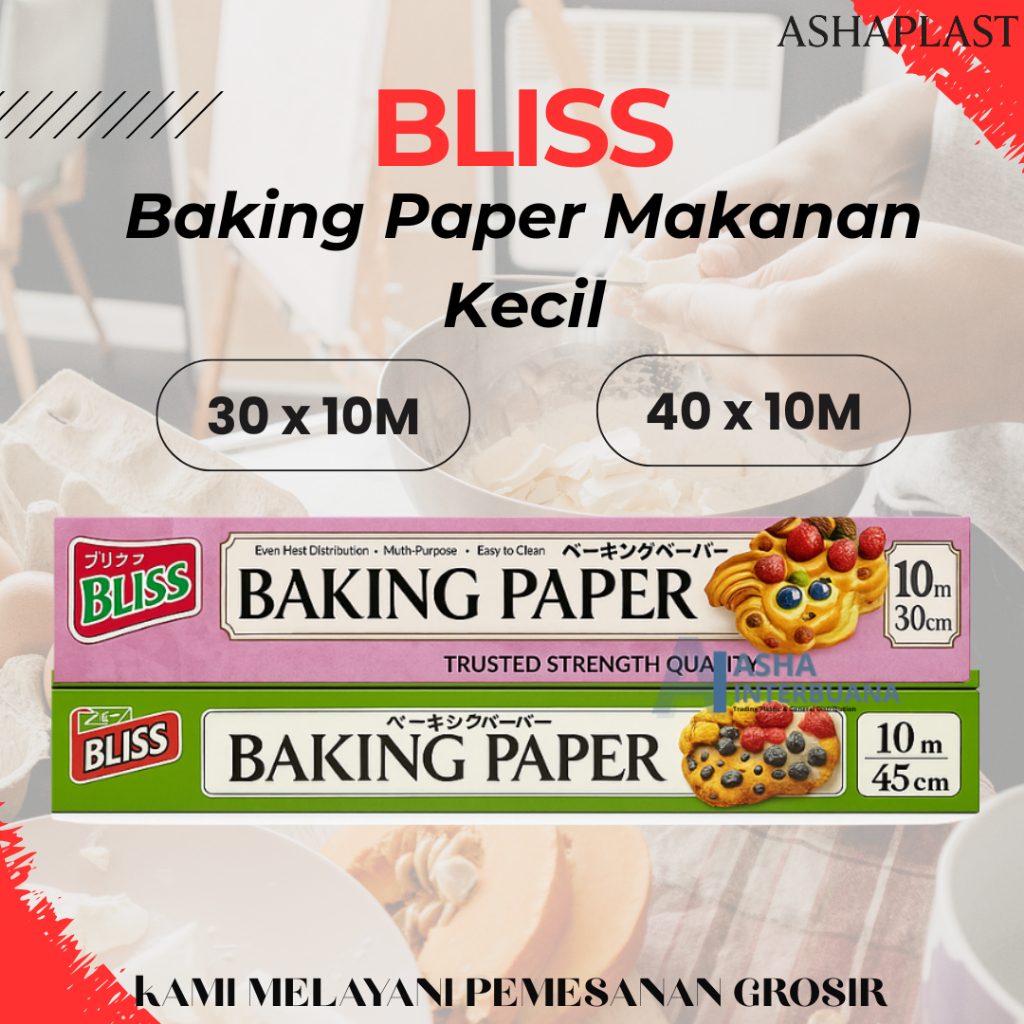 Jual BLISS Baking Paper Roll Tebal Food Grade Non-Stick Kertas Roti ...