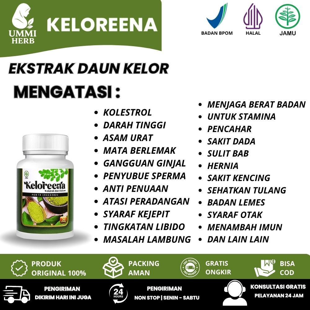 Keloreena Asli Original Obat Kolesterol Syaraf Kejepit Penghancur Lemak Darah Tinggi PALING AMPUH NAMUN SETIAP ORANG HASILNYA BERBEDA