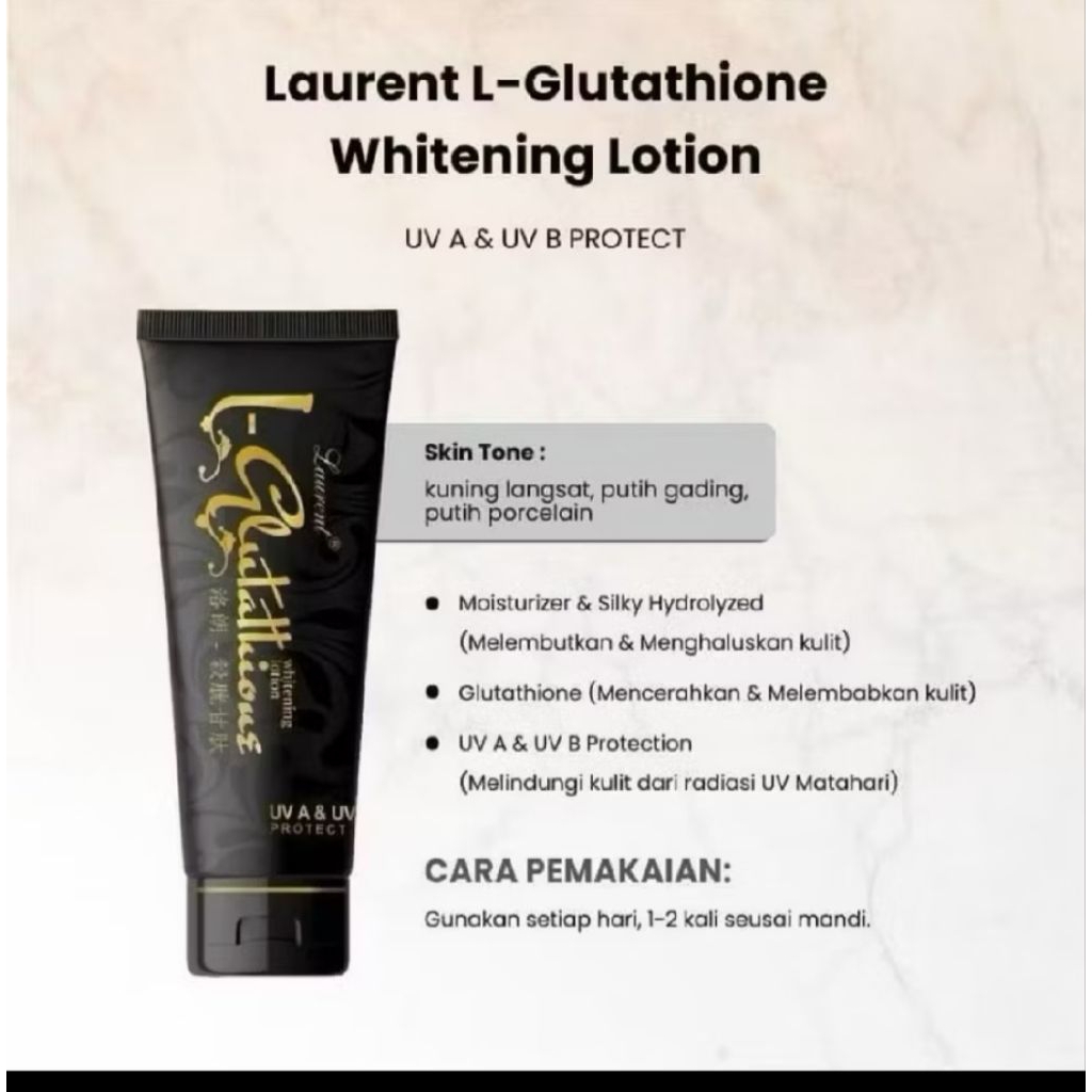 manfaat l glutathione moist whitening lotion spf 70 Jual L- Gluthatione 250 ml HITAM/ Brightening Body Lotion/ Body Serum/ BPOM/ Laurent Whitening/ Mencerahkan/ Melembapkan/ Memutihkan/ Melindungi dari radiasi UV Does Insurance Cover IV Size:50 grams (100 days supply) k beauty products