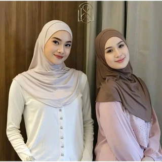 dhenan  HAWA Hijab Instan Bergo malay Rayon Tancel Bambo Premium size M & L