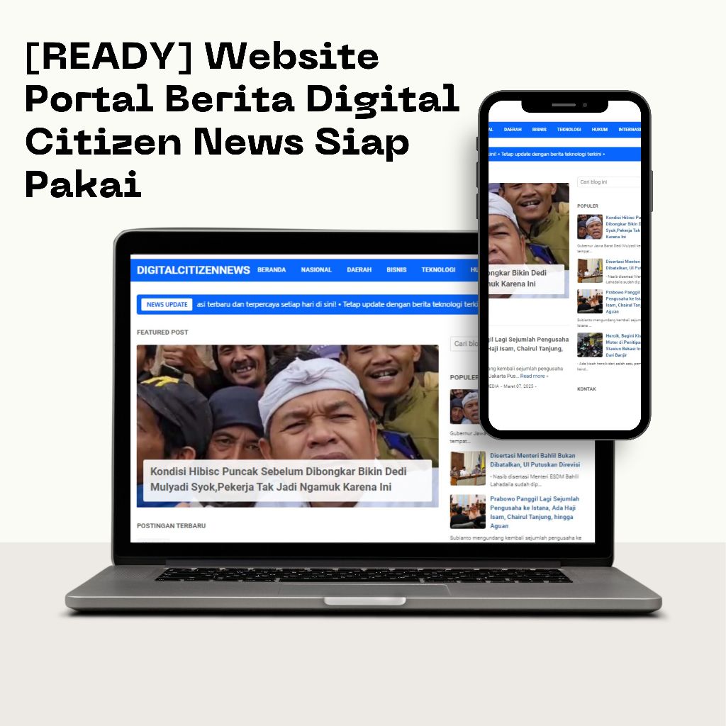 Website Portal Berita Profesional Siap Pakai | SEO Ready | Cocok Google News & AdSense Digitalciptamedia
