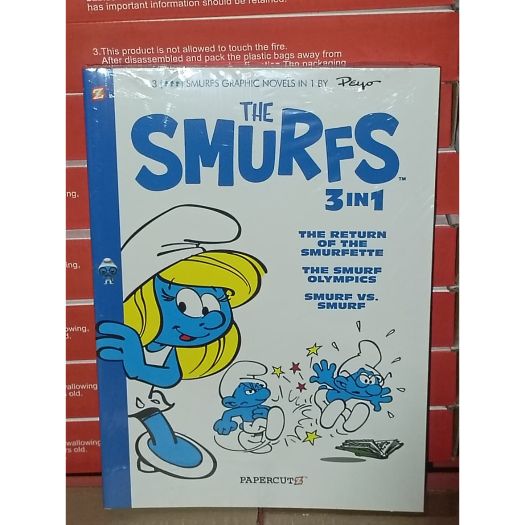 Jual [LOGU] Buku komik bahasa English the smurfs 3 in 1, Buku