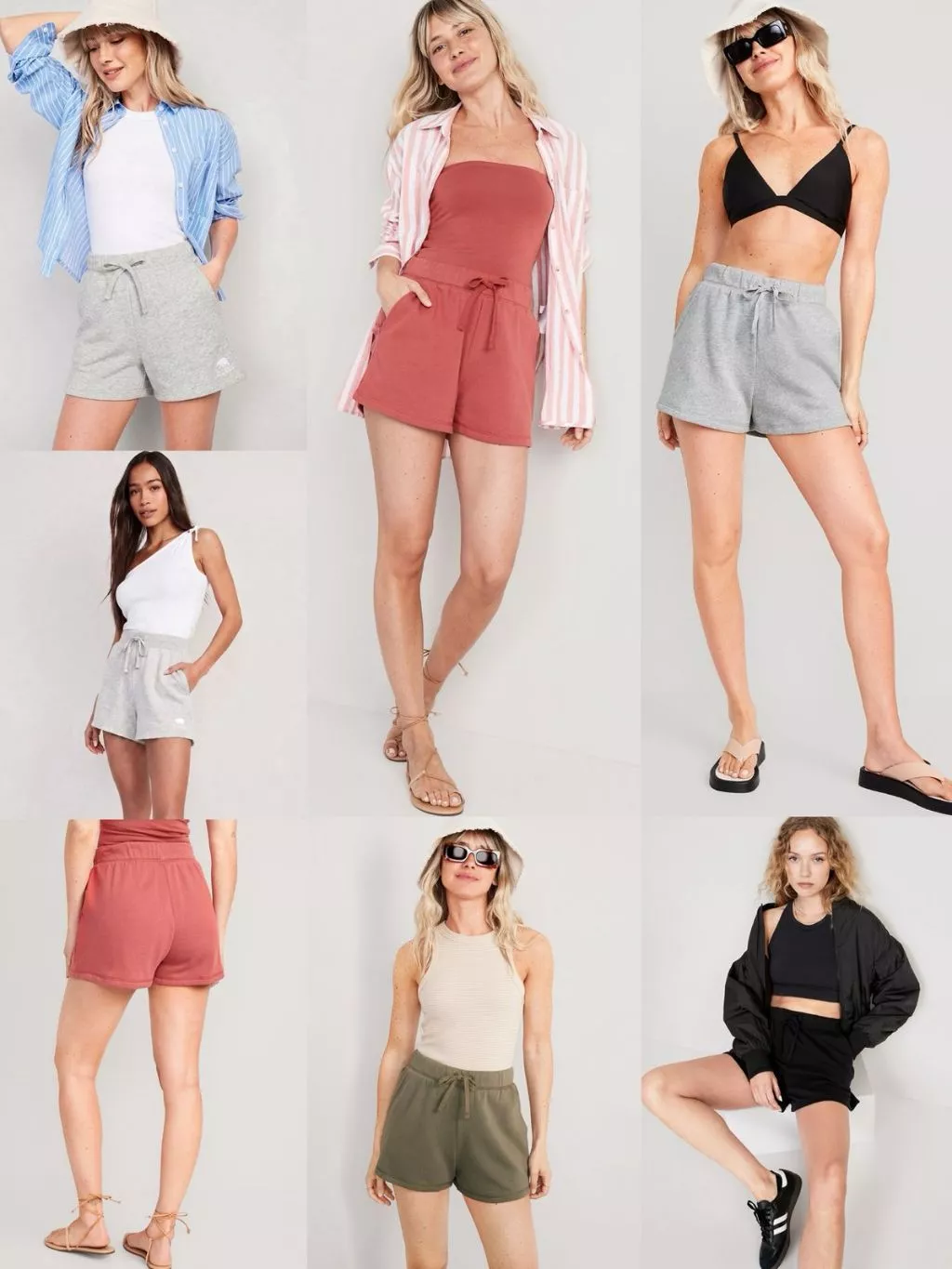 Celana Pendek Wanita Bahan Fleece OLN Extra High-Waisted Vintage Shorts (3-inch inseam) - 2322