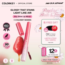 BEST SELLING Colorkey Airy Shine Lip Mirror Liptint Lipstick Lipcream Makeup Hydrating Tahan
