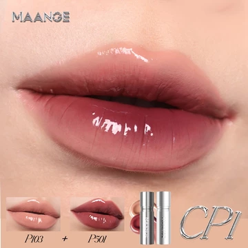2 PCS Set Jelly Ink Lip Stain Make Up Lip Tint Glossy Plumppy Satin Glow Lip Tint 24 Warna MG