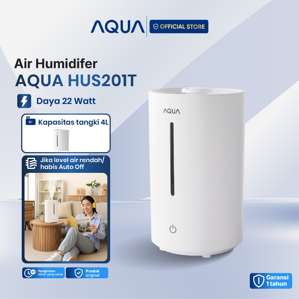 Jual AQUA HUS201T 4L Humidifier Mist Humidifier Simple Touch Control ...