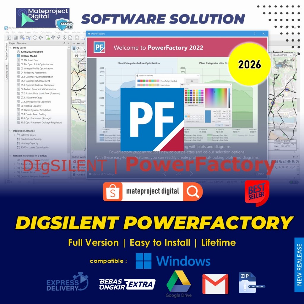 Jual DigSILENT PowerFactory 2022 Full Permanent Software Analisis ...