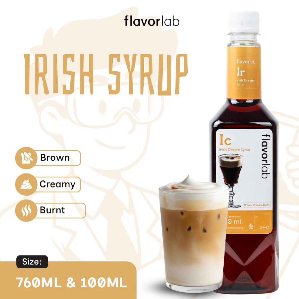 Jual Flavorlab Sirup Irish Cream Halal 760ml – Gourmet Irish Cream ...