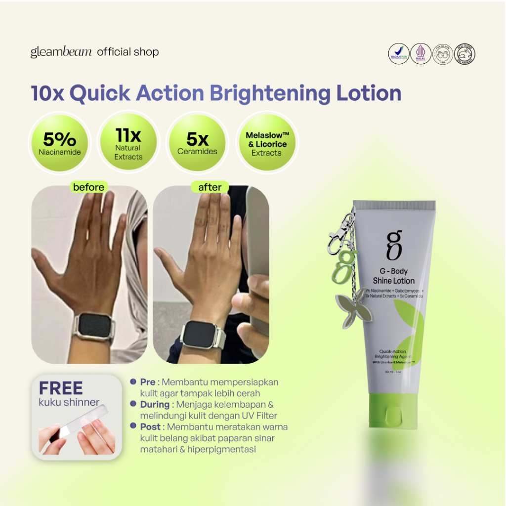 Jual GLEAMBEAM G - Body Shine Lotion (Travel Size ) | Body Lotion ...