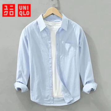 Kemeja Pria Lengan Panjang Casual Slim Fit Bahan Katun