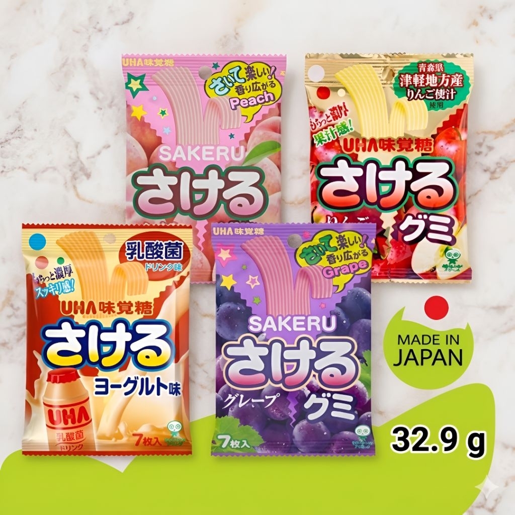 Jual UHA Sakeru 33 Gram/UHA Mikakuto Puccho 88 Gram Gummy Candy Japan ...
