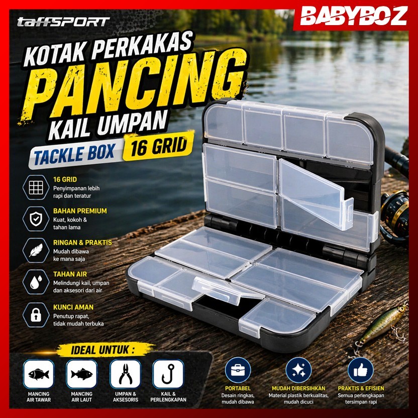 Jual BABYBOZ - TAFFSPORT Box Kotak Perkakas Kail Pancing Waterproof ...