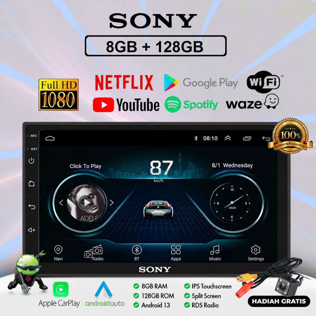 Jual (Siap Kirim) | Pemutar Android (8GB + 128GB) SONY | Android 9