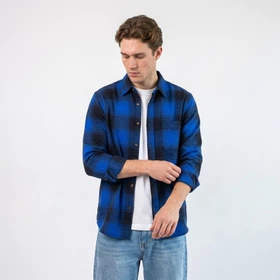 Woodsman Kemeja Flanel Royal Blue Highland
