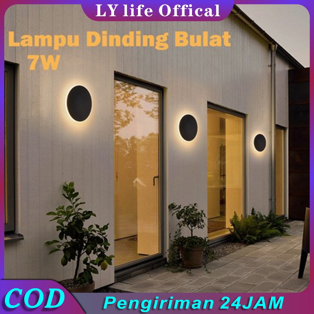 Jual Lampu Dinding Bulat 13cm Full Moon Exterior Walllamp Outdoor IP65 ...