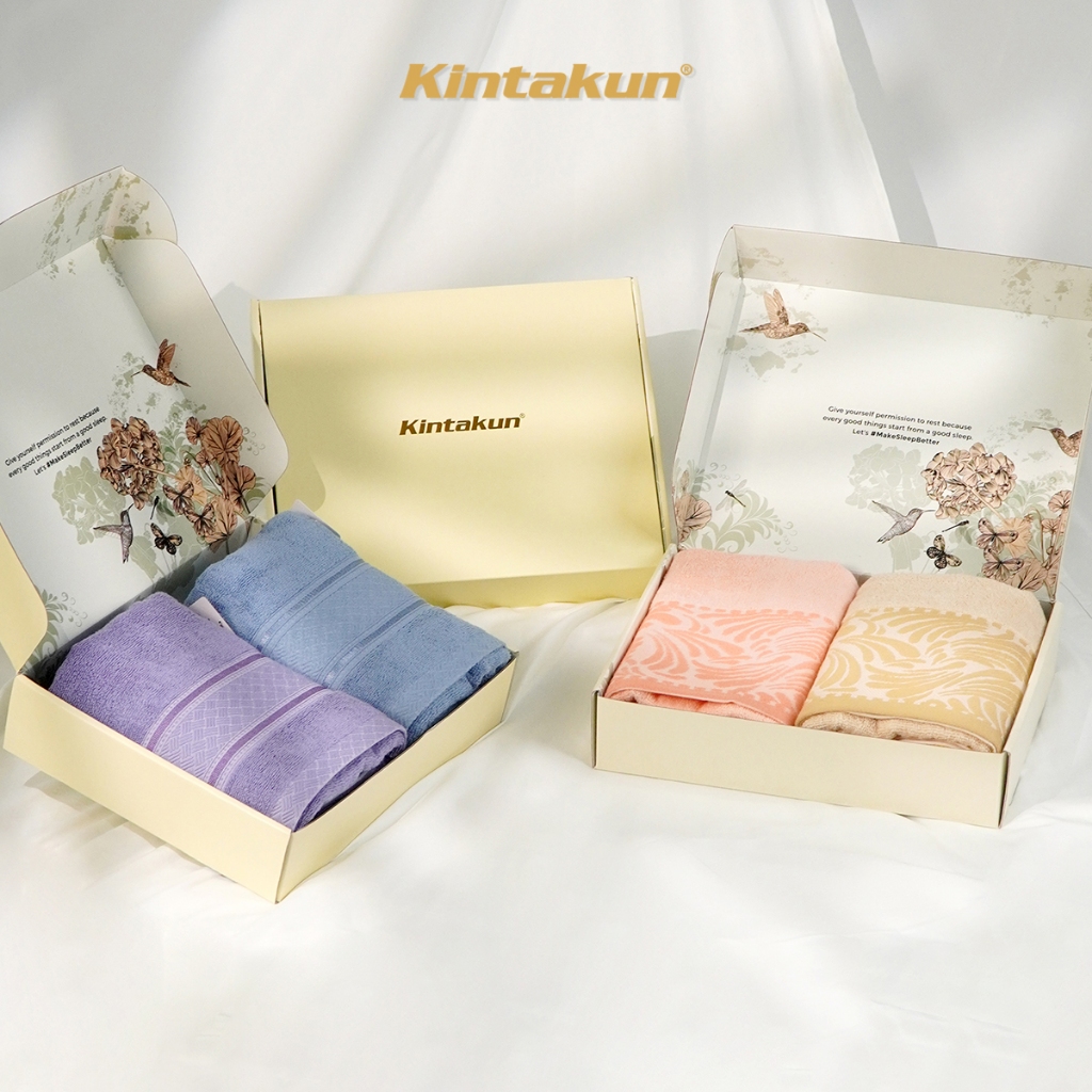 Kintakun Hampers Pernikahan Handuk 2pcs Motif Premium Kado Wedding Gift Set