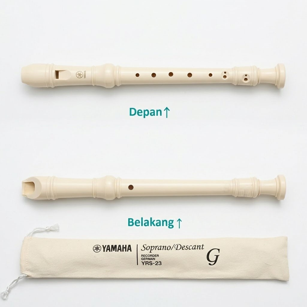 Jual [PAKET LENGKAP] Set Belajar Musik Suling Recorder Yamaha Original ...