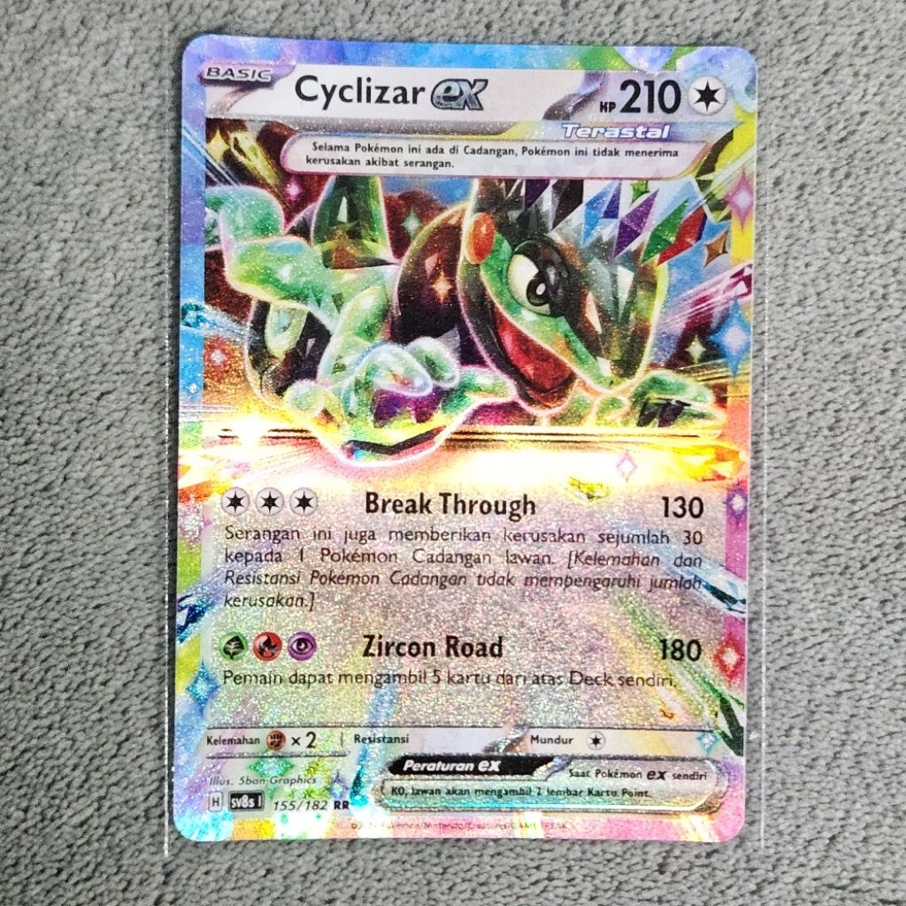 Jual Cyclizar EX Pokemon Card ID [RR] - Original sv8s TCG Kartu ...